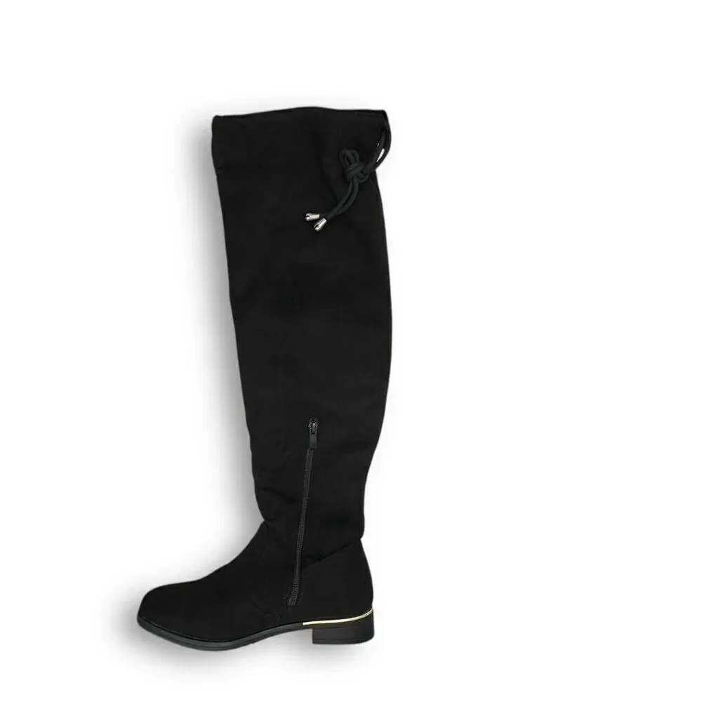 NWOT Dream Pairs Womens Over The Knee High Riding Boots Black Size 6.5